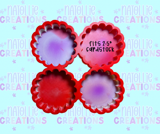 Scalloped 4 Cavity Freshie Silicone Mold