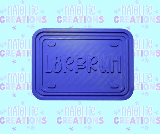 L8RBRUH License Insert Freshie Silicone Mold