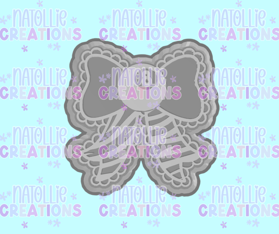 Zebra 8 Ball Bow Freshie Silicone Mold