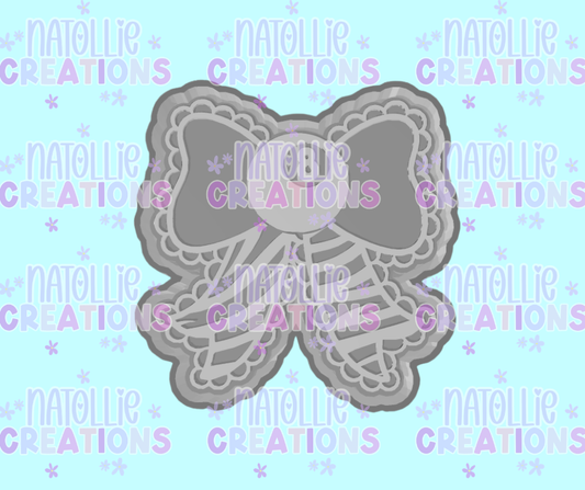 Zebra 8 Ball Bow Freshie Silicone Mold