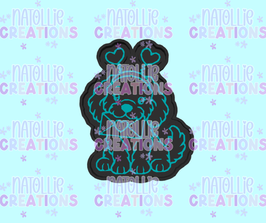 Valentine’s Day Letter Golden Doodle Freshie Silicone Mold