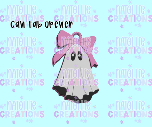 Ghost W/ Bow Can Tab Opener Keychain