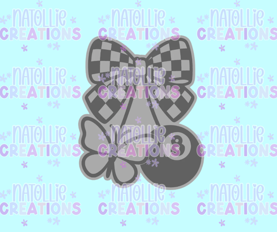 Butterfly / 8 Ball Cherry Freshie Silicone Mold