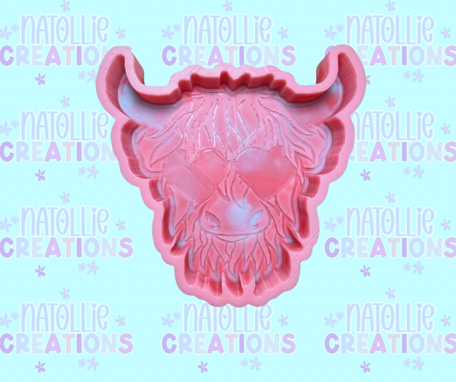 Heart Eye Highland Freshie Silicone Mold