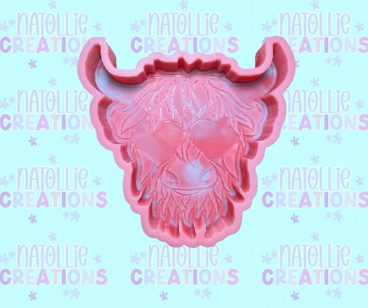 Heart Eye Highland Freshie Silicone Mold