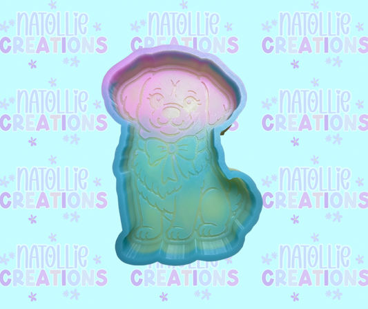 English Mastiff W/ Bow Freshie Silicone Mold