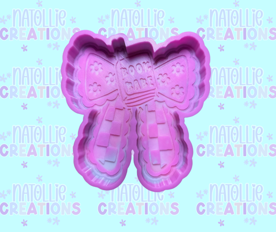 Book Babe Bow Freshie Silicone Mold