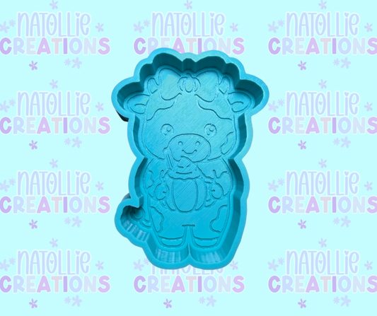 Pumpkin Latte Cow Freshie Silicone Mold