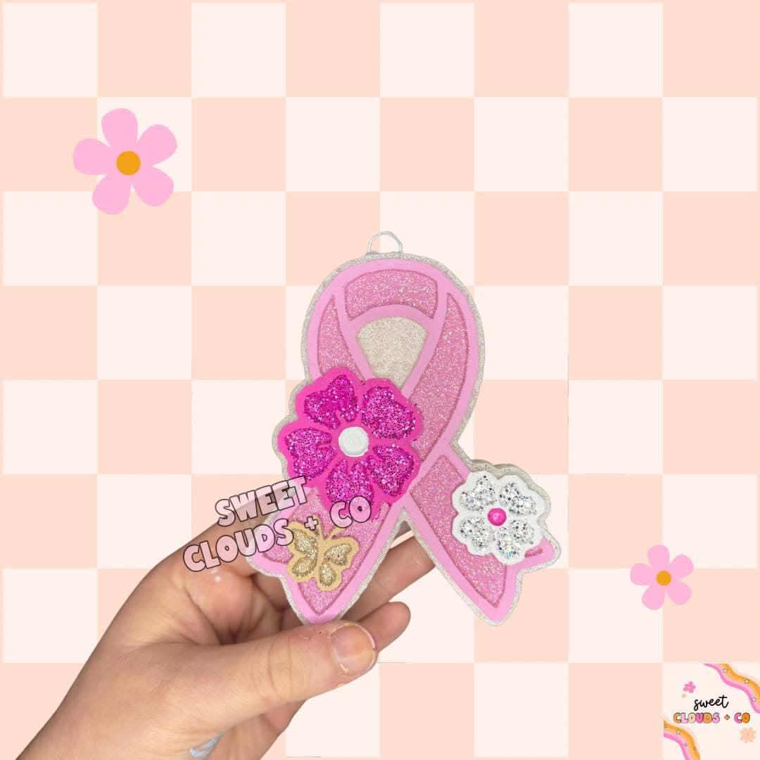 Floral Awareness Ribbon Freshie Silicone Mold