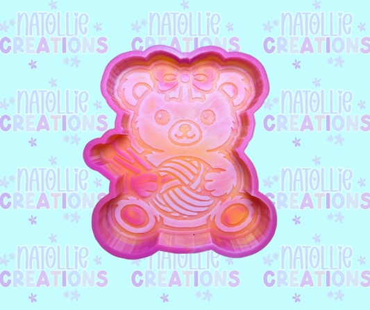 Knitting Bear Freshie Silicone Mold