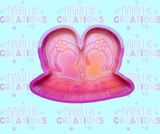 Flip Flop In Sand Freshie Silicone Mold