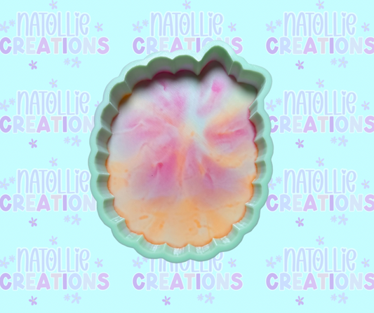 Scallop Frame Blank Freshie Silicone Mold