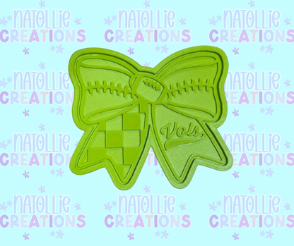 Football Bow + Inserts Freshie Silicone Mold