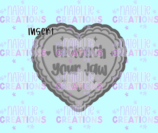Unclench Your Jaw Scallop Heart Insert Freshie Silicone Mold