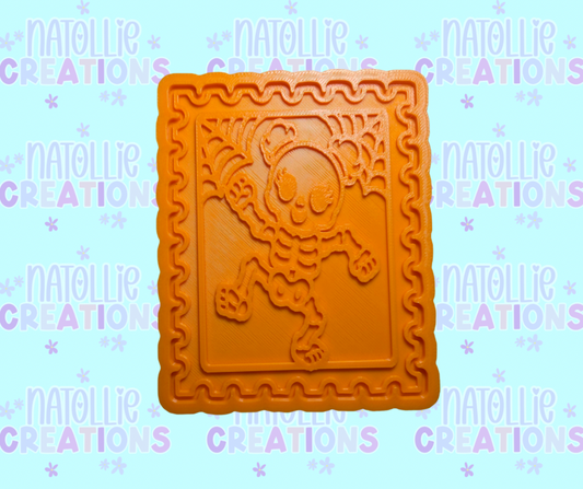 Dancing Girl Skeleton Stamp Insert Freshie Silicone Mold