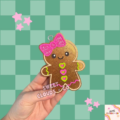 Gingerbread W/ Bow Freshie Silicone Mold