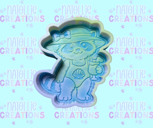 Summer Raccoon Freshie Silicone Mold