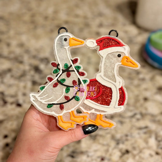 Goose W/ Christmas Lights Freshie Silicone Mold