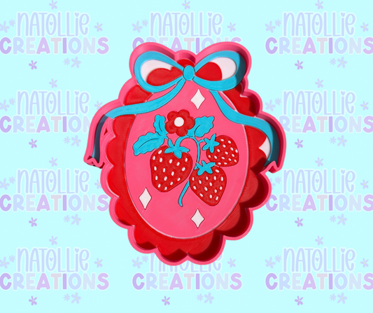 Framed Strawberry Trinket Tray