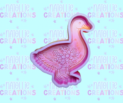 Floral Goose Freshie Silicone Mold