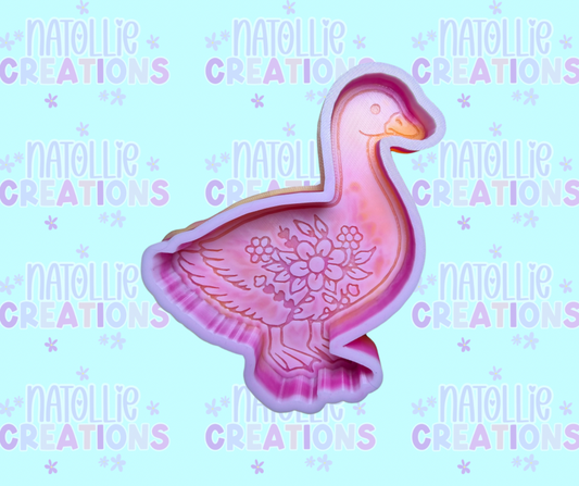Floral Goose Freshie Silicone Mold