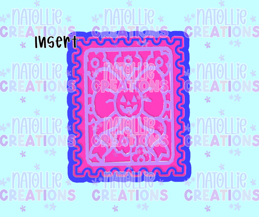 Bow Pumpkin Stamp Insert Freshie Silicone Mold