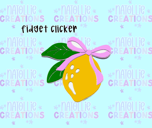 Lemon W/ Bow Clicker Fidget