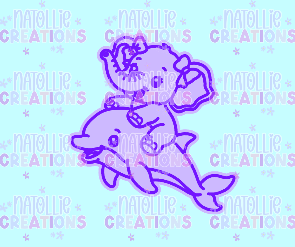 Elephant On Dolphin Freshie Silicone Mold