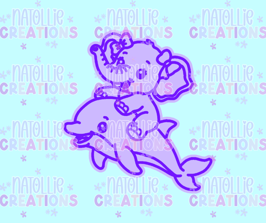 Elephant On Dolphin Freshie Silicone Mold