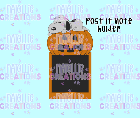 Pumpkin Snoop Post It Note Holder
