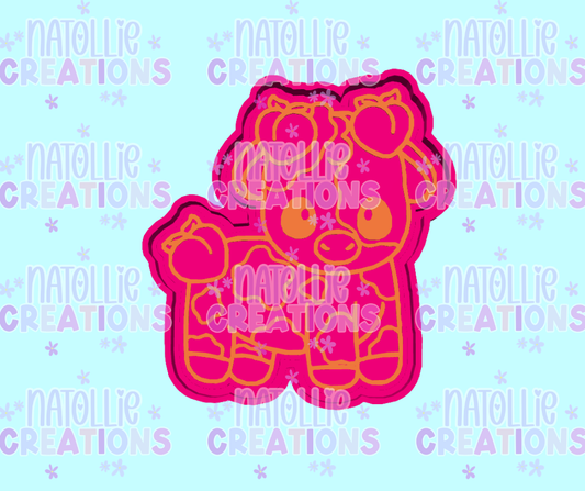 Peach Cutie Cow Freshie Silicone Mold