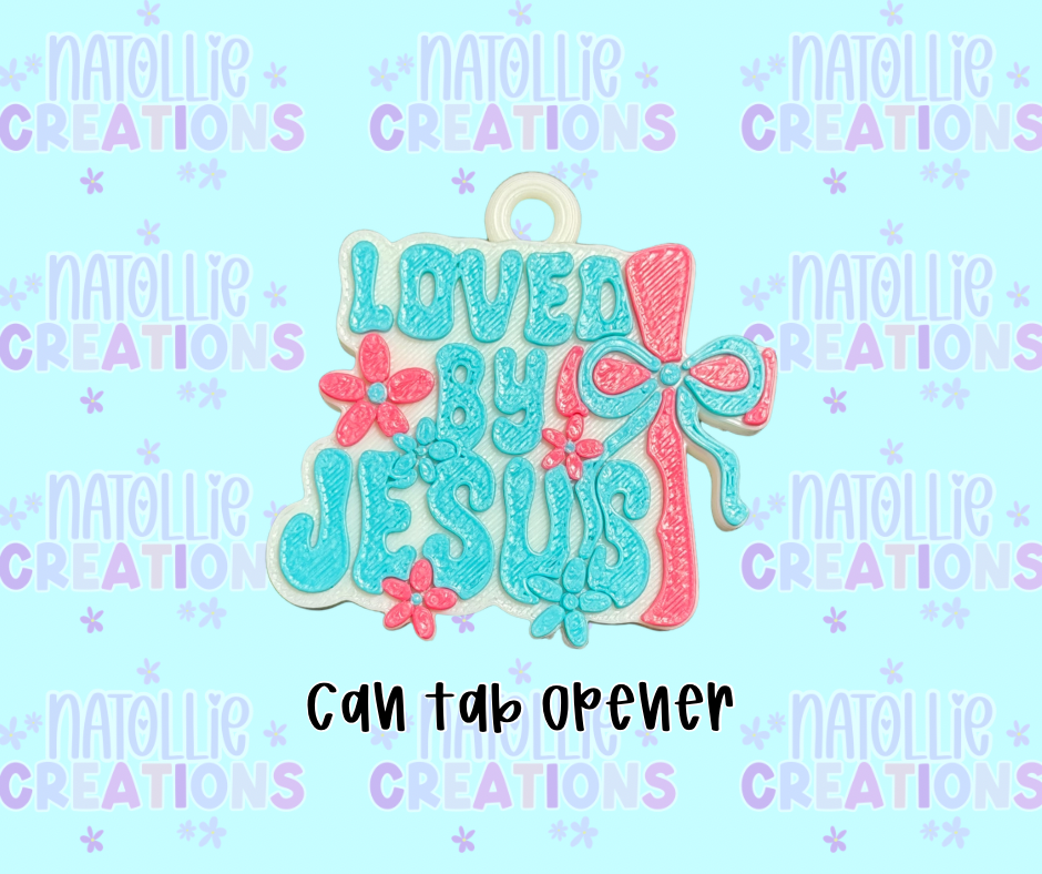 Loved By Jesus Can Tab Opener Keychain