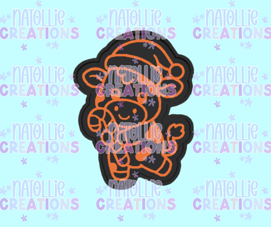 Candy Cane Cow Freshie Silicone Mold