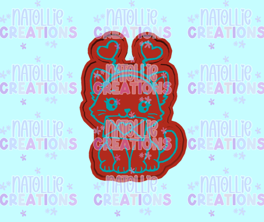 Valentine’s Day Letter Cat Freshie Silicone Mold
