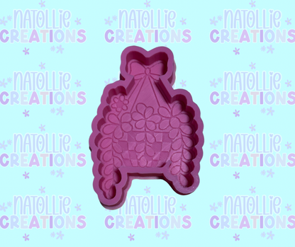 Checkered Hanging Plant Freshie Silicone Mold