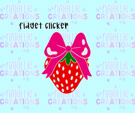 Strawberry W/ Bow Clicker Fidget