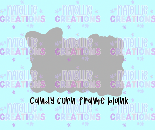 Candy Corn Frame Blank Freshie Silicone Mold