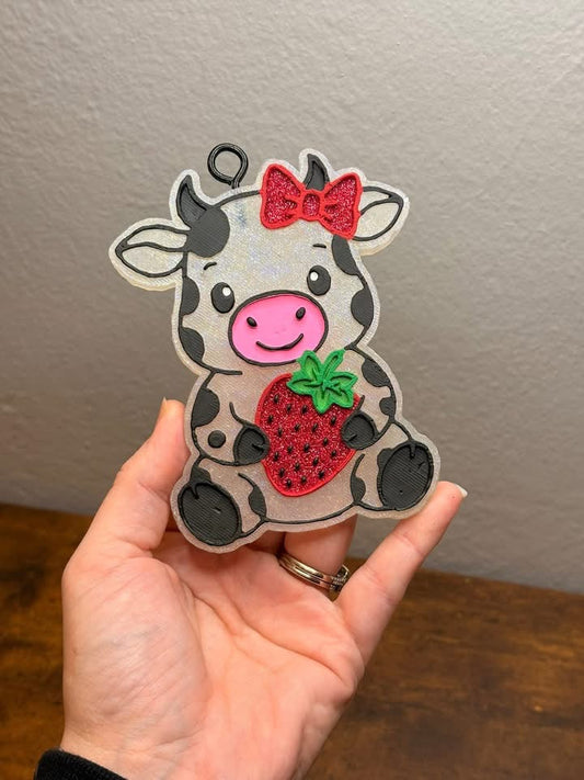 Strawberry Cow Freshie Silicone Mold