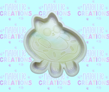 Cat In Floatie Freshie Silicone Mold