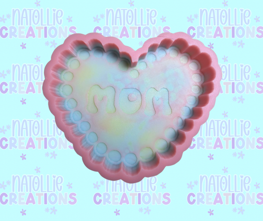 Pearl Mom Heart Freshie Silicone Mold