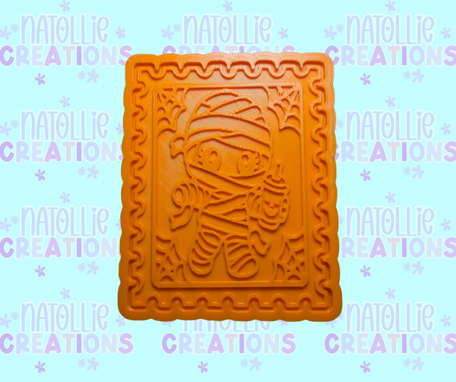 Mummy Stamp Insert Freshie Silicone Mold