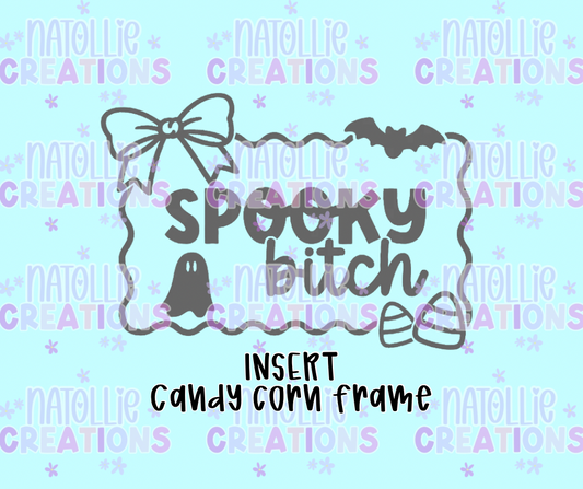 Spooky Bitch Candy Corn Frame Insert Freshie Silicone Mold