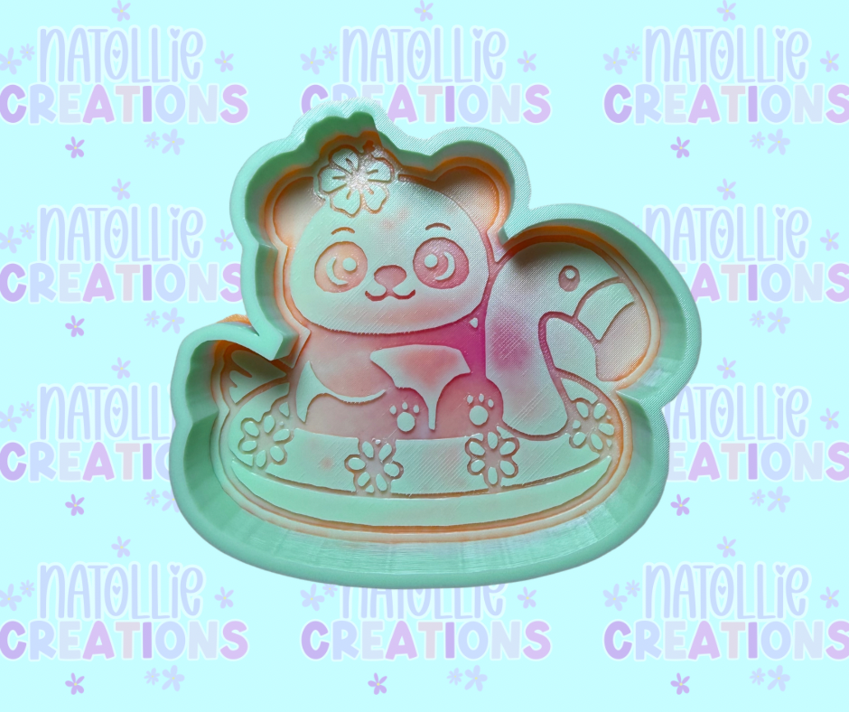 Floral Floatie Panda Freshie Silicone Mold