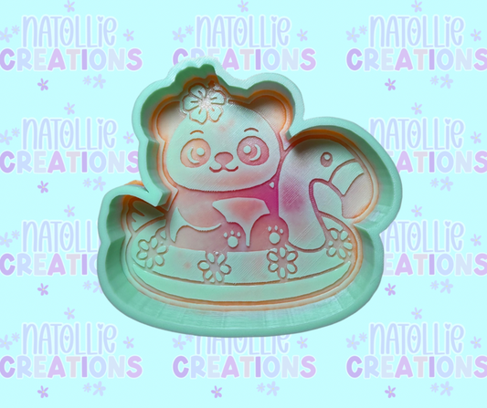 Floral Floatie Panda Freshie Silicone Mold