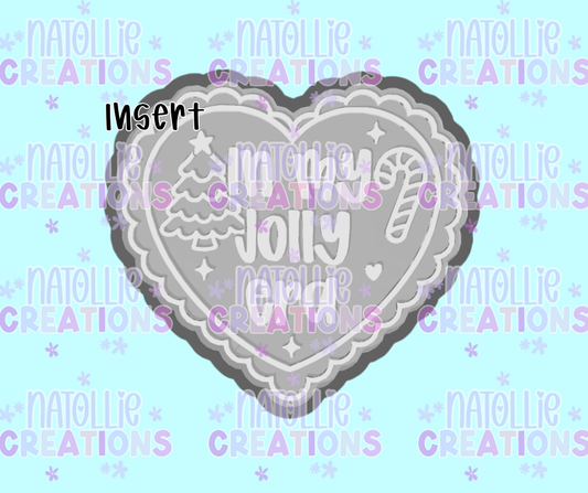 In My Jolly Era Scallop Heart Insert Freshie Silicone Mold