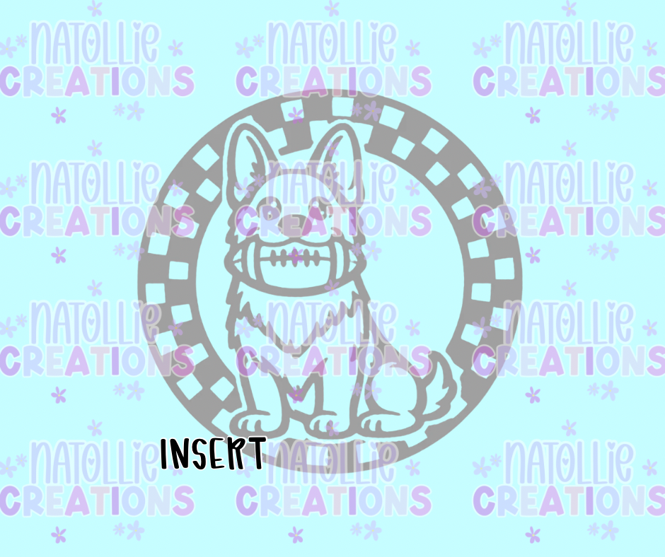 Football German Shepherd Insert Freshie Silicone Mold