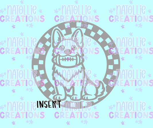 Football German Shepherd Insert Freshie Silicone Mold