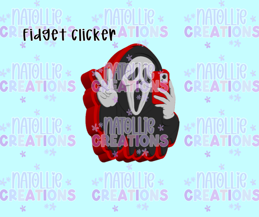 Peace Ghost Face Clicker Fidget