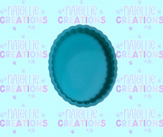 Beaded Frame Oval + Alphabet Inserts Freshie Silicone Mold