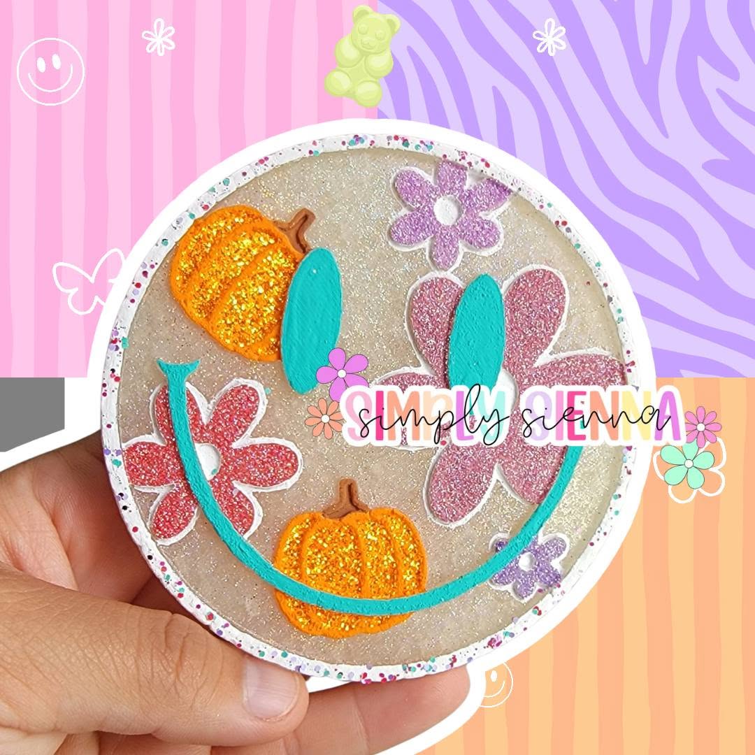 Pumpkin Flower Fall Smiley - FRESHIE